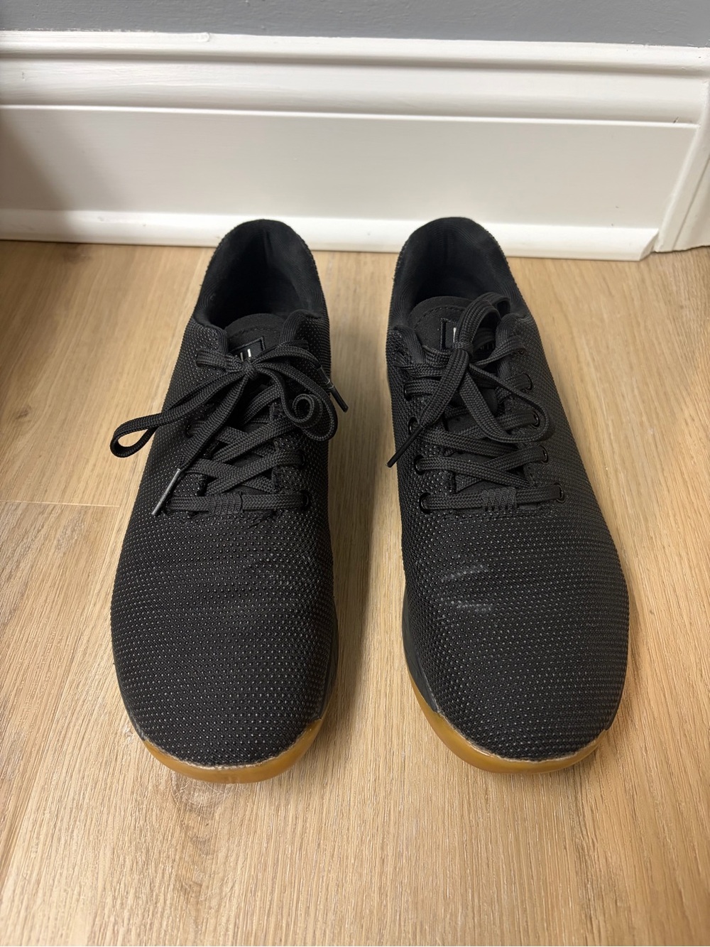 NOBULL Black Knit Athletic Sneakers with Gum Sole